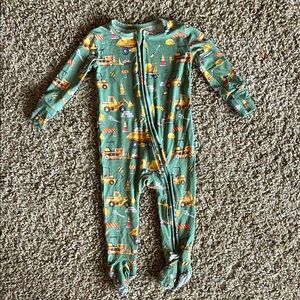 Posh Peanut Green Construction Vehicles Footie